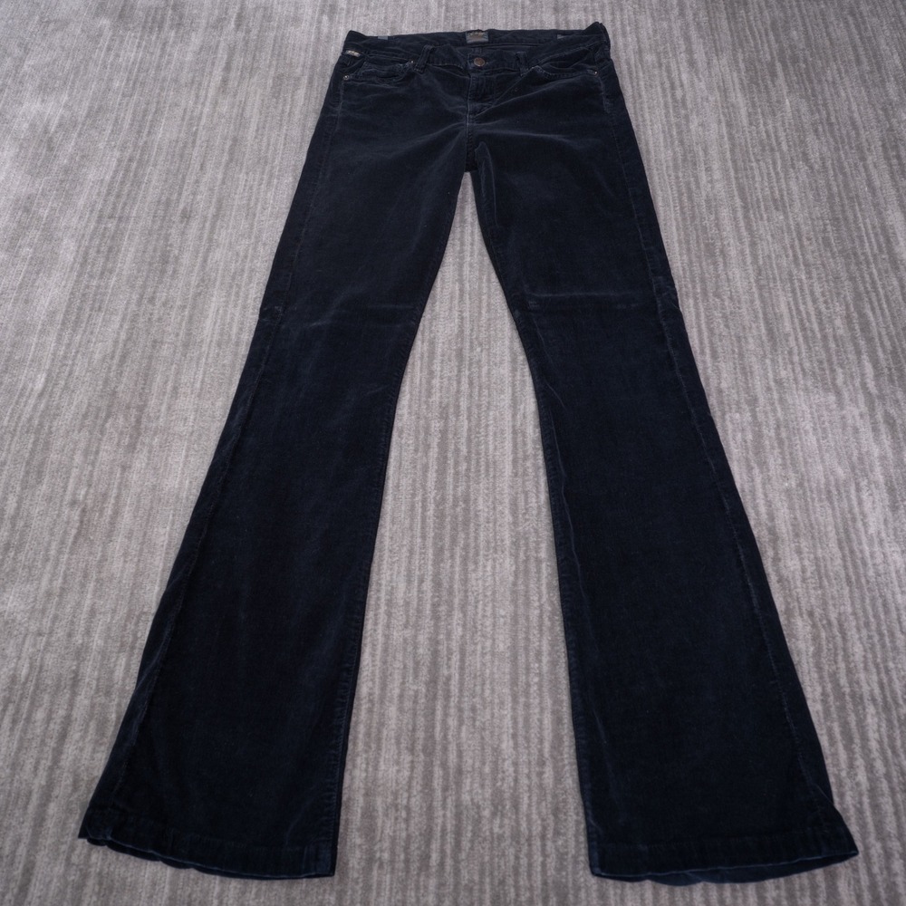 Citizens of Humanity Corduroy Pants Womens 28 Fit 31x33.5 Navy Blue Flare